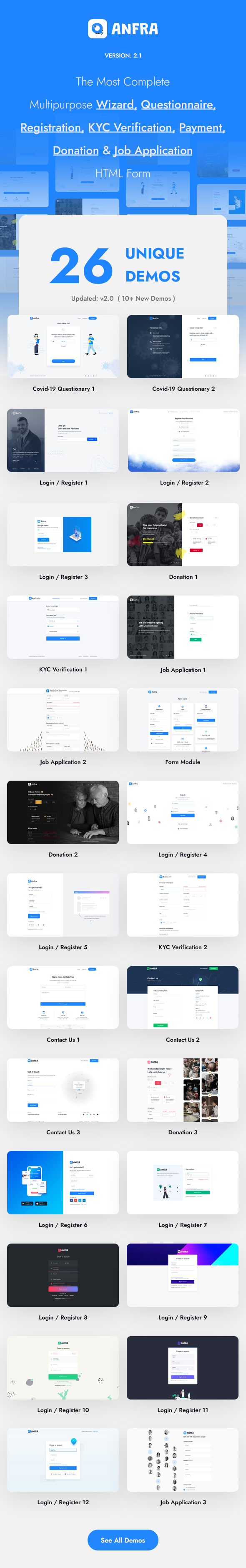 Anfra - Questionnaire & Registration Form Wizard